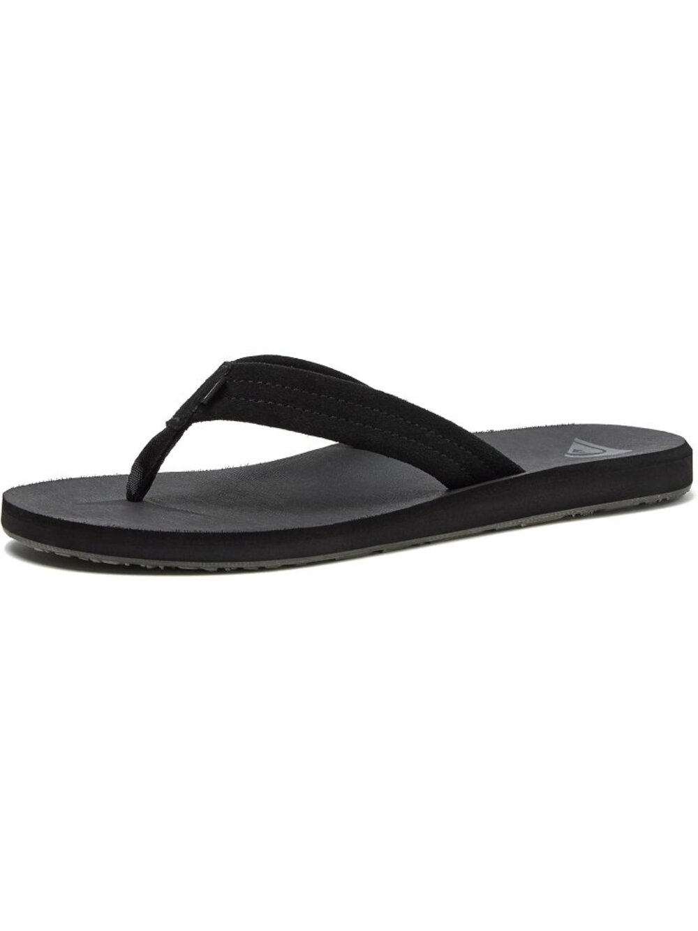 Men's Dark Black Suede Flip Flops Arch Support Athletic Sandals Thong Casual